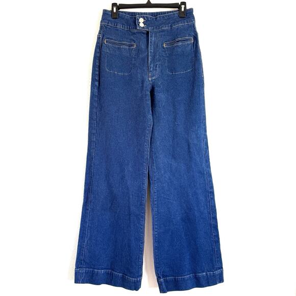 FRAME Denim Women’s Le Hardy High Rise Wide Leg Jeans in Adele - Picture 1 of 13